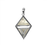 AP-6288-MOP Sterling Silver Pendant With Mother Of Pearl Jewelry Bali Designs Inc